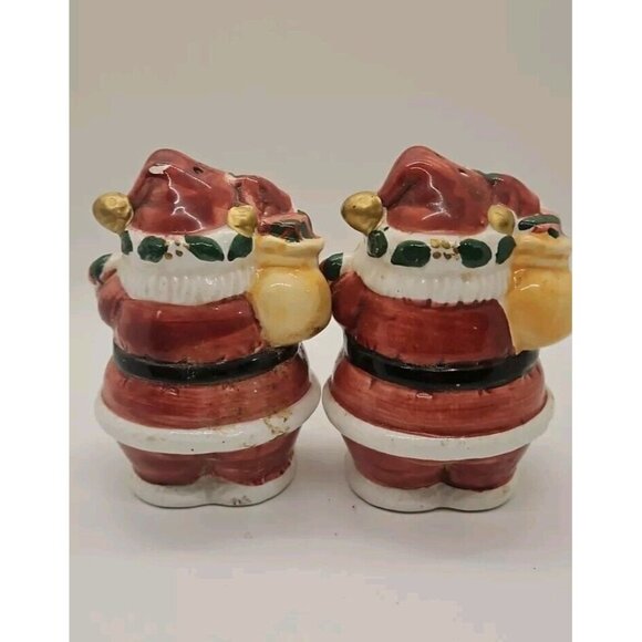Vintage Christmas Holiday Table Santa Salt and Pepper Shakers - Picture 3 of 7